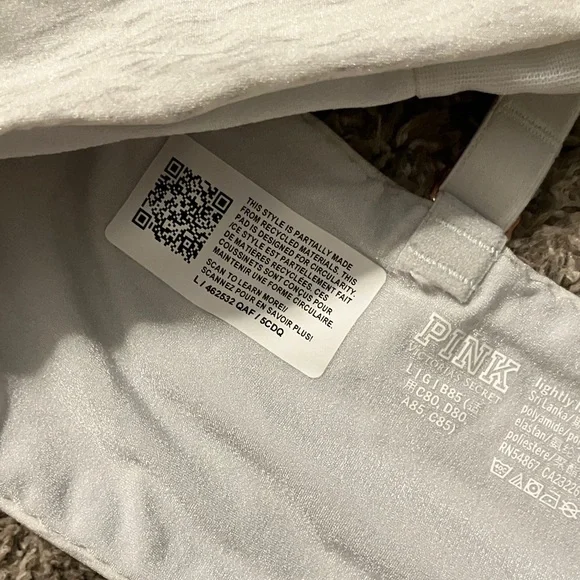 NWT PINK Victoria's Secret Wireless Bra size Large - Picture 6 of 8